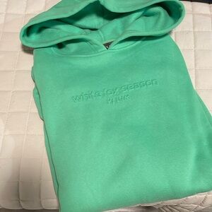 LIKE NEW white fox green hoodie